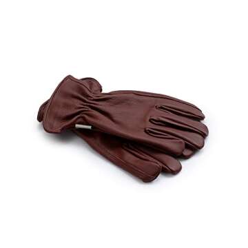 Barebones Classic Work and Safety Glove - Small/Medium Leather Gardening Gloves For Men and Women (Cognac)