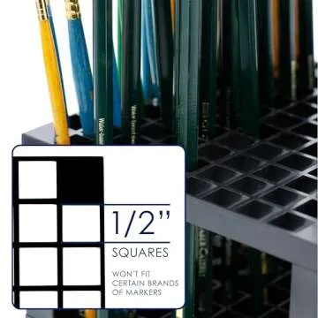 U.S. Art Supply 96 Hole Plastic Organizer for Art Supplies