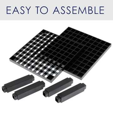 U.S. Art Supply 96 Hole Plastic Organizer for Art Supplies