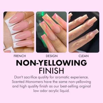 MakarttPro Grape Scented Monomer for Acrylic Nail Sets and Acrylic Nail Kit, 16oz - Medium to Fast Setting, MMA Free, Made in USA, Professional Quality Acrylic Liquid