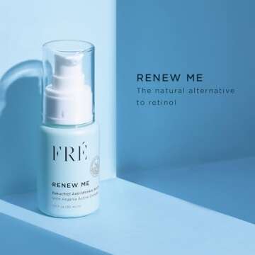 Anti Aging Serum, Renew Me by FRE Skincare - Niacinamide Serum with Bakuchiol - Anti Wrinkle Serum, Increases Firmness & Elasticity for Younger & Smoother Looking Skin - Cruelty-Free