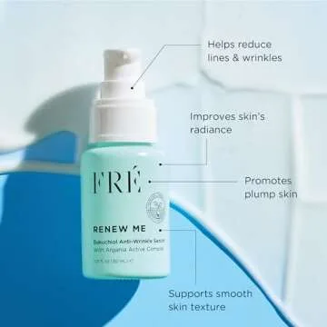 Anti Aging Serum, Renew Me by FRE Skincare - Niacinamide Serum with Bakuchiol - Anti Wrinkle Serum, Increases Firmness & Elasticity for Younger & Smoother Looking Skin - Cruelty-Free