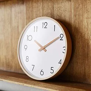 Stylish Silent Wood Wall Clock for Home and Office