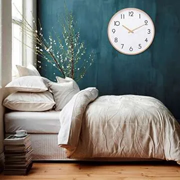 Stylish Silent Wood Wall Clock for Home and Office