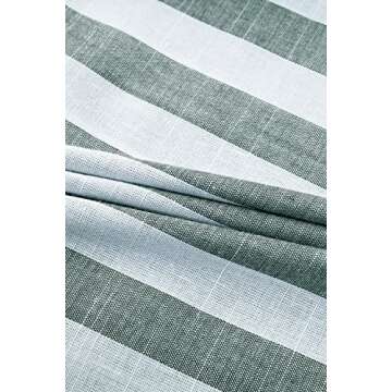 JMIERR Men's Summer Casual Stylish Short Sleeve Button-Down Shirts Cotton Linen Striped Business Dress Shirts Beach Shirt, S, Gray and White Stripe