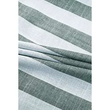 JMIERR Men's Summer Casual Stylish Short Sleeve Button-Down Shirts Cotton Linen Striped Business Dress Shirts Beach Shirt, S, Gray and White Stripe