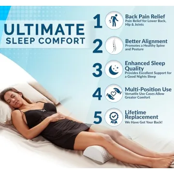 ComfiLife Memory Foam Knee Pillow for Back & Side Sleepers