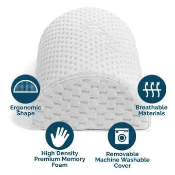 ComfiLife Memory Foam Knee Pillow for Back & Side Sleepers