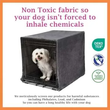 Pet Dreams Dog Crate Cover - Breathable Fabric Kennel Topper for Single-Door Crates, Fits iCrate Dog Cages 18, 24, 30, 36, 42, 48 Inches (Pink, Small, 24")