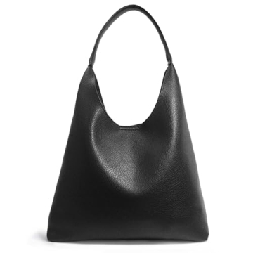 Stylish Vegan Leather Hobo Bag - Soft Slouchy Tote for Women