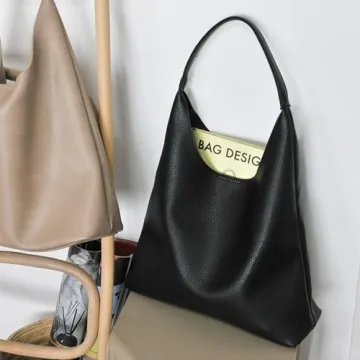Stylish Vegan Leather Hobo Bag - Soft Slouchy Tote for Women