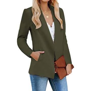 Elegant Women's Casual Lapel Slim Work Blazer Jacket