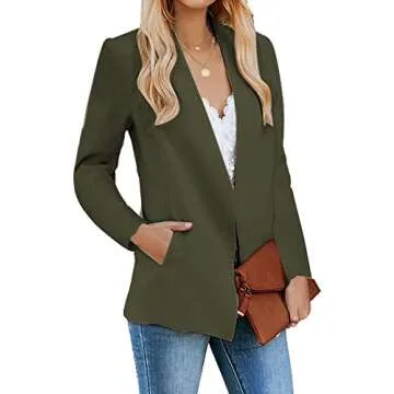 Elegant Women's Casual Lapel Slim Work Blazer Jacket