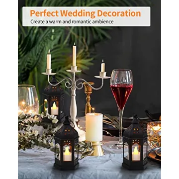 SHYMERY Mini Lanterns with Flickering LED Candles