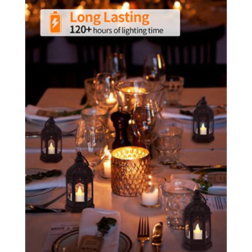 SHYMERY Mini Lanterns with Flickering LED Candles