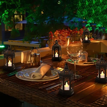 SHYMERY Mini Lanterns with Flickering LED Candles