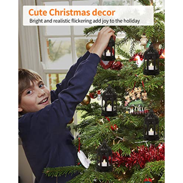 SHYMERY Mini Lanterns with Flickering LED Candles