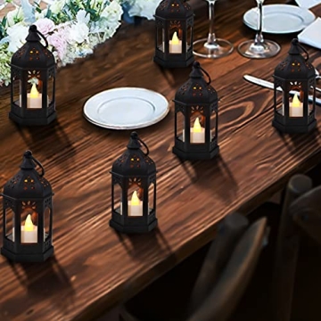 SHYMERY Mini Lanterns with Flickering LED Candles