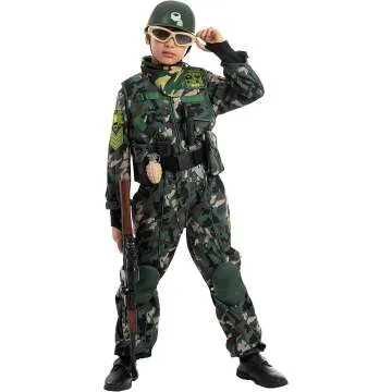 Army Special Forces Costume for Boys - Medium Size