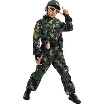 Army Special Forces Costume for Boys - Medium Size