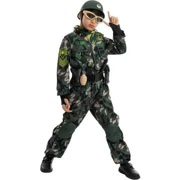 Army Special Forces Costume for Boys - Medium Size
