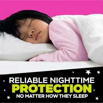 Ninjamas Girls Bedwetting Nighttime Underwear, Size S/M (38-70 lbs), 44 Count, Overnight Protection,...