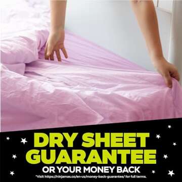 Ninjamas Girls Nighttime Bedwetting Underwear, Size S/M