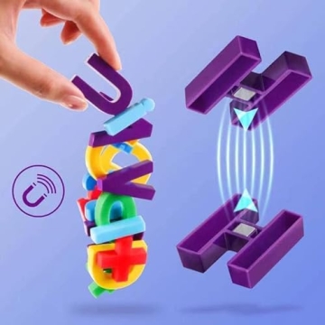 Kiveed Magnetic Letters and Numbers Toy Set: Strong Magnetic 78 PCS Colorful Alphabet Magnets for Toddlers - Educational ABC 123 Fridge Magnets Construction Toys Incorporating Magnets