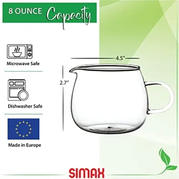 Elegant Simax Glass Creamer Pitcher for Home Use