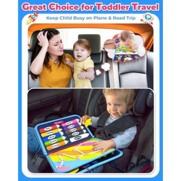 Gojmzo Montessori Busy Board for Toddlers 1-4