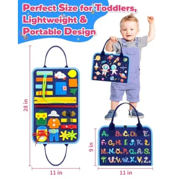 Gojmzo Montessori Busy Board for Toddlers 1-4