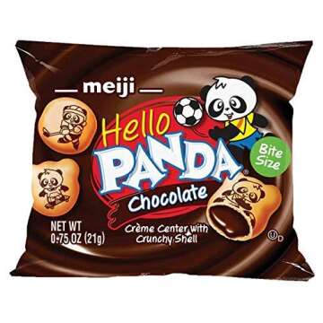 Meiji Hello Panda Cookies, Chocolate Crème Filled - 32 Count, 0.75oz Packages - Bite Sized Cookies ...