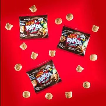 Meiji Hello Panda Cookies, Chocolate Crème Filled - 32 Count, 0.75oz Packages - Bite Sized Cookies with Fun Panda Sports