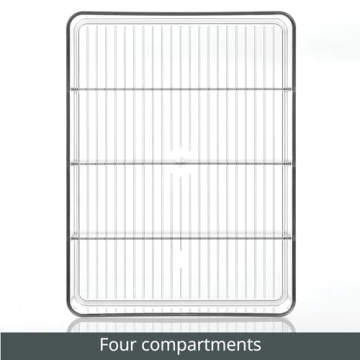 mDesign Stackable Tea Bag Organizer Clear 4 Compartments