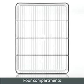 mDesign Stackable Tea Bag Organizer Clear 4 Compartments