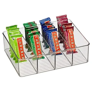 mDesign Stackable Tea Bag Organizer Clear 4 Compartments