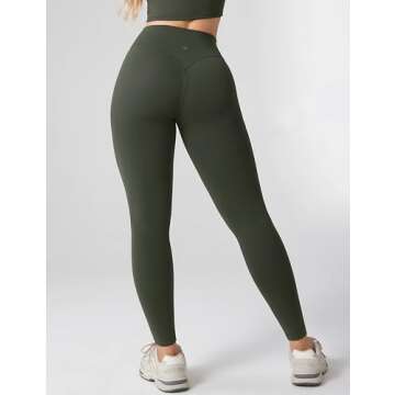 UNISSU Hugcurve No Front Seam High Waisted Workout Leggings for Women Buttery Soft Yoga Pants Gym At...