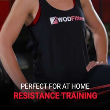 WODFitters Pull Up Assistance Band for Stretching, Mobility Workouts, Warm Up, Recovery, Powerlifting, Home Fitness and Exercise - Single Band