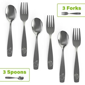 Stainless Steel Kids Silverware Set for Easy Eating