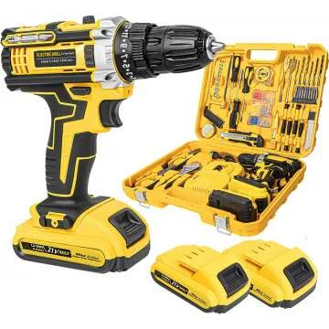 119 PCS Home Tool Set with Cordless Drill