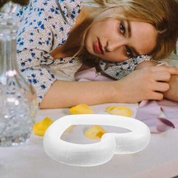 HOLIDYOYO 2pcs Craft Foam Heart Foam Wreath Forms Heart Shaped Craft Modeling Polystyrene Wreath Rin...