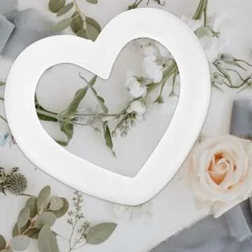HOLIDYOYO 2pcs Craft Foam Heart Foam Wreath Forms Heart Shaped Craft Modeling Polystyrene Wreath Ring Frames for Wedding Valentines Day Projects Sculpture DIY Arts Crafts