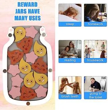Toddler Reward Jar, Kids Potty Training Reward Jar Kids Chore Chart Kids Behavior Reward Chart Kids Responsibility Reward Chart for Rewarding Children for Good Behavior