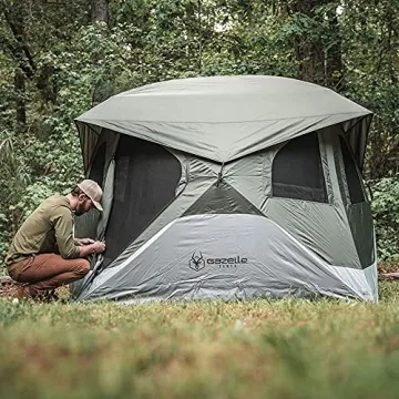 Gazelle T4 Hub Tent - 90 Second Easy Setup & Waterproof