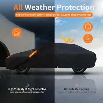 Tozaroa Waterproof Car Cover for Sedans 186-193 inch