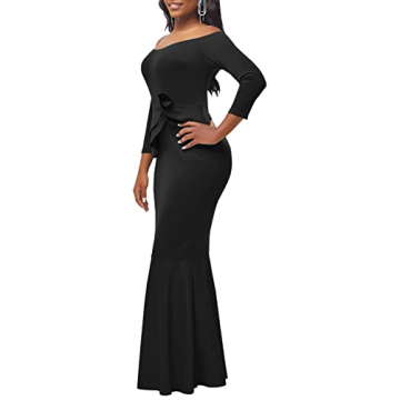 Elegant Off Shoulder Bodycon Maxi Dress for Women