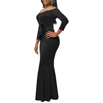 Elegant Off Shoulder Bodycon Maxi Dress for Women