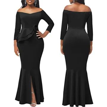 Elegant Off Shoulder Bodycon Maxi Dress for Women