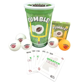 ThunderMouse Games Fumble! Football Card and Pong Game for Adults and Kids 6+ | Cup Pong Game | Fun ...