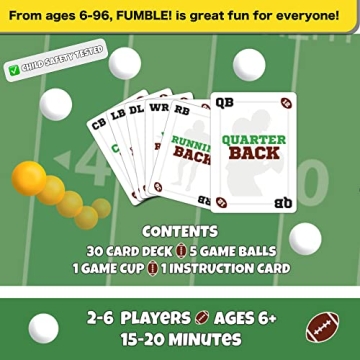 FUMBLE! Football Card Game & Pong Fun for All Ages